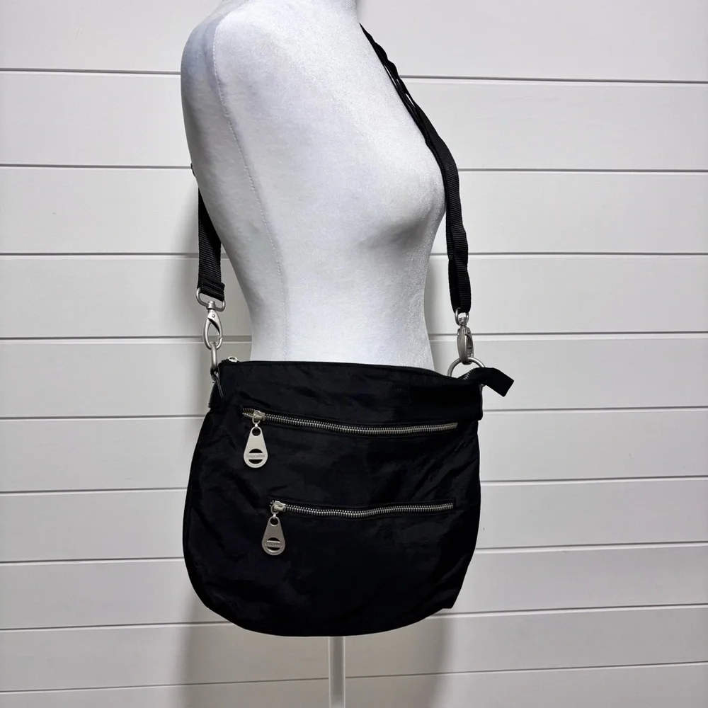 Baggalinni‎ crossbody shoulder black bag zipper purse